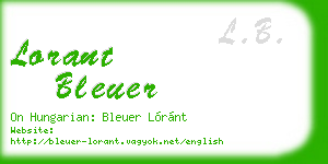 lorant bleuer business card